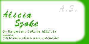 alicia szoke business card